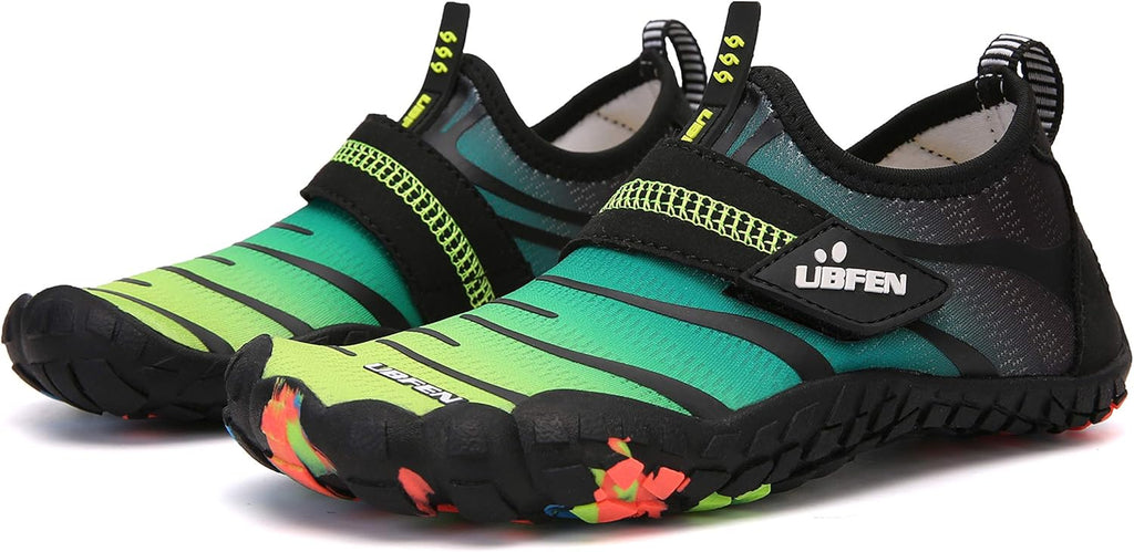 KUBUA Boys Girls Water Shoes Aqua Socks for Kids Quick-Dry Swim Walking Surf Diving Barefoot Pool Beach