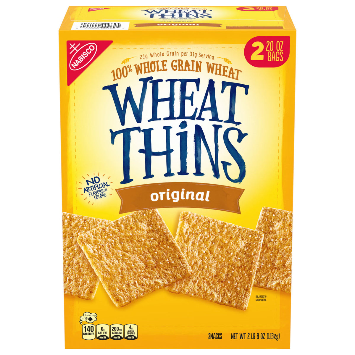 Wheat Thins Whole Grain Wheat Crackers, Original, 40 Oz