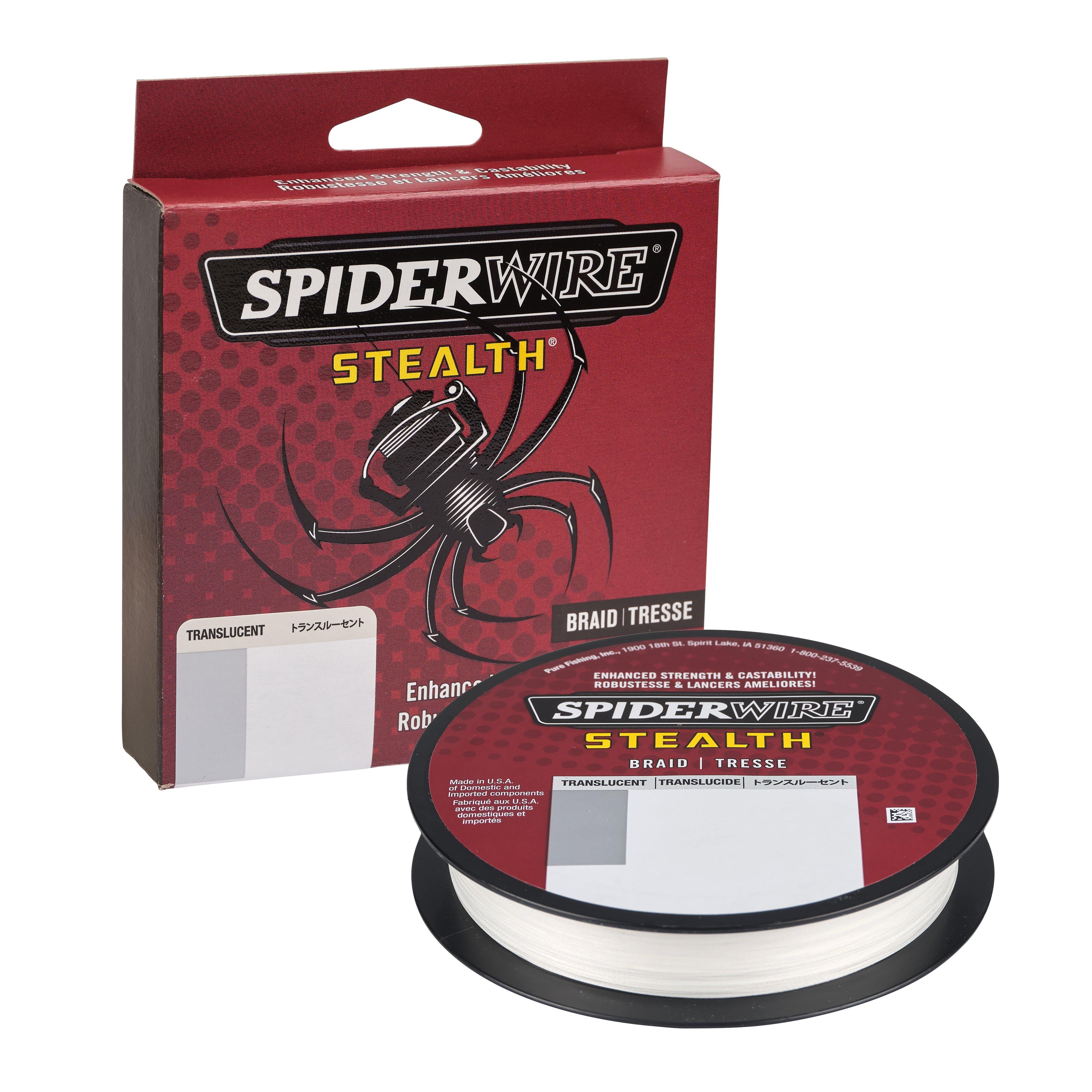 Stealth® Translucent Braid Fishing Line, Translucent, 8 Lb Test Strength, 125 Yd