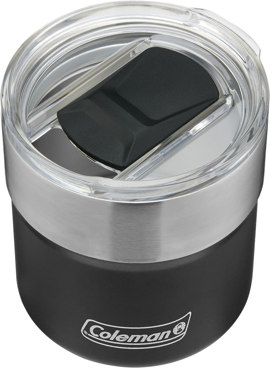 Coleman 13Oz Vacuum-Insulated Stainless Steel Rocks Glass, Outdoor Cocktail Tumbler with Slidable Spout Cover, Keeps Ice Cold up to 9 Hours