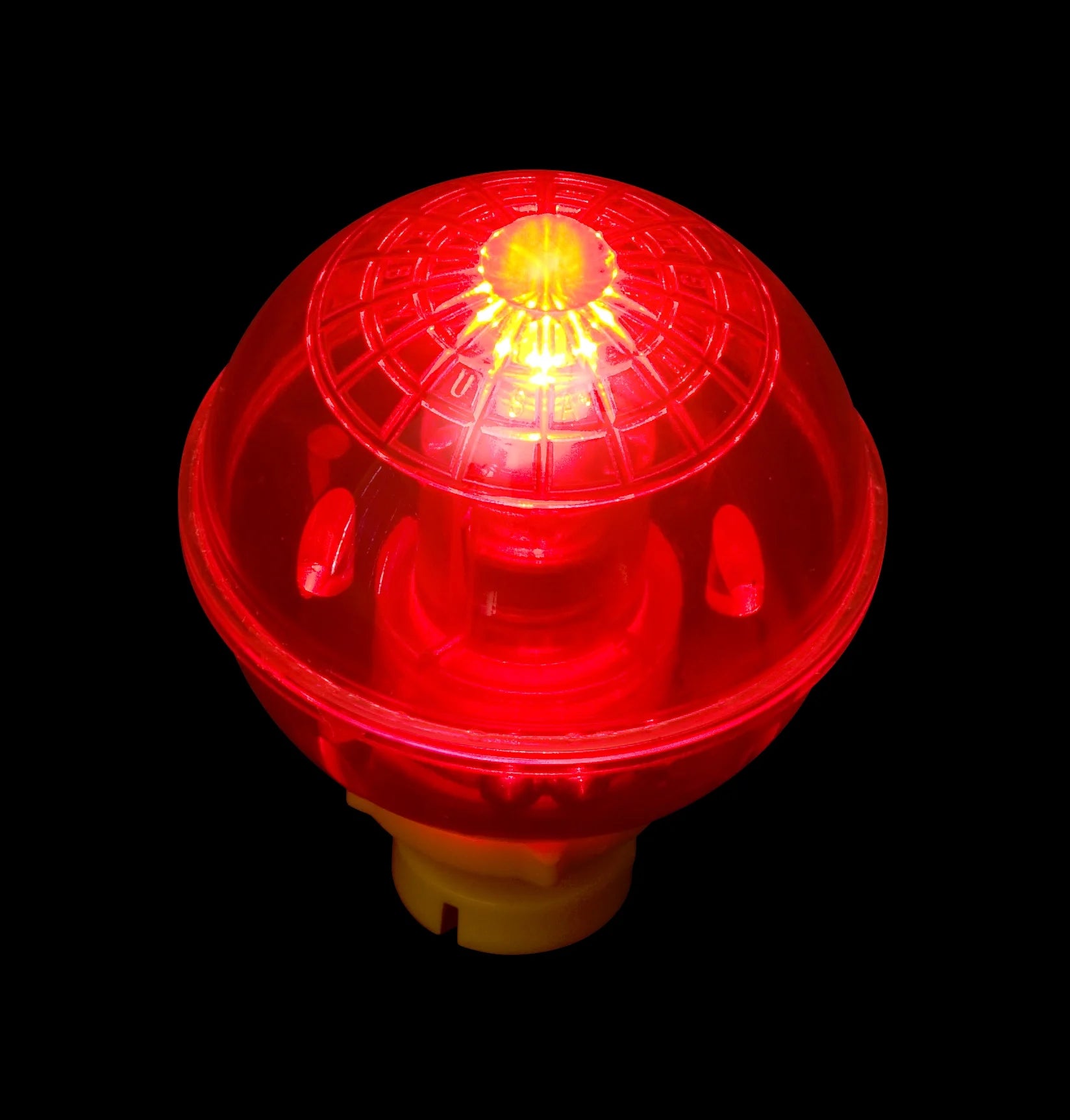 Lighted Fishing Float for Night Fishing, Red/Yellow, Small Round