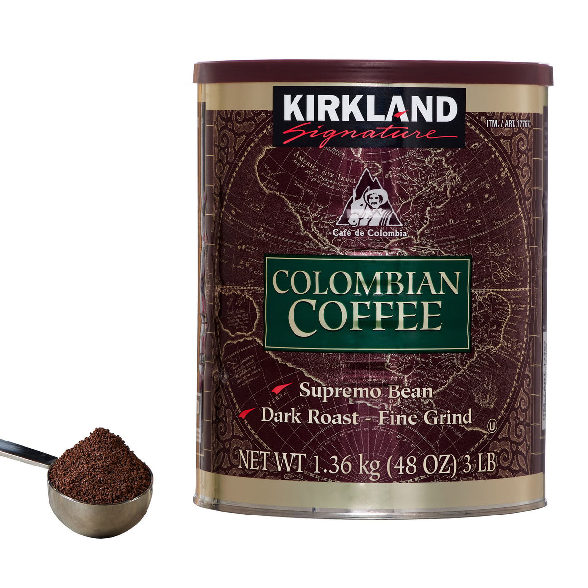 Kirkland Signature Colombian Coffee, Dark Roast, 3 Lbs