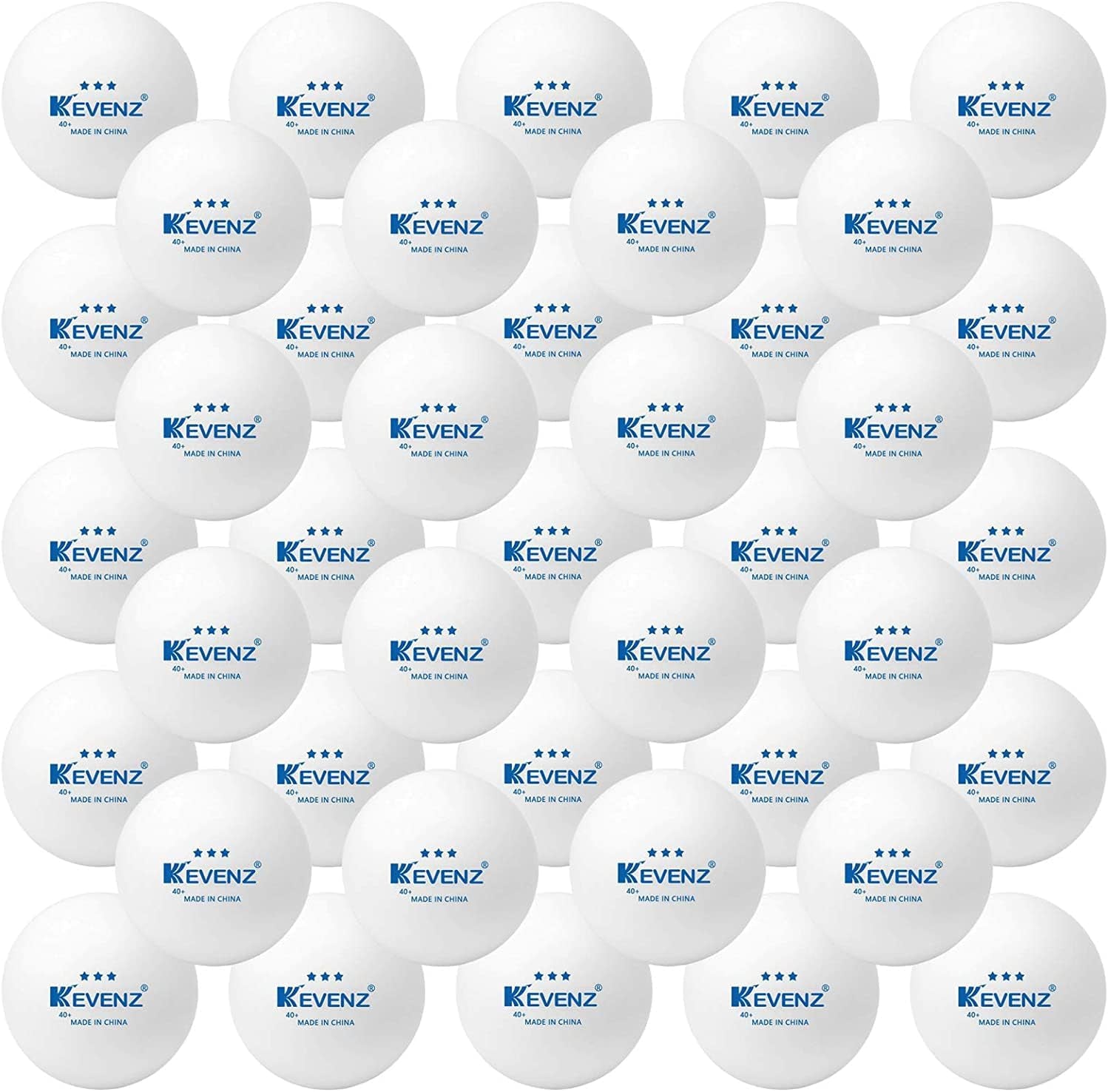 KEVENZ 3 Star Ping Pong Balls, 40+Mm Advanced Table Tennis Ball, Bulk Outdoor Ping Pong Balls (Orange, White)