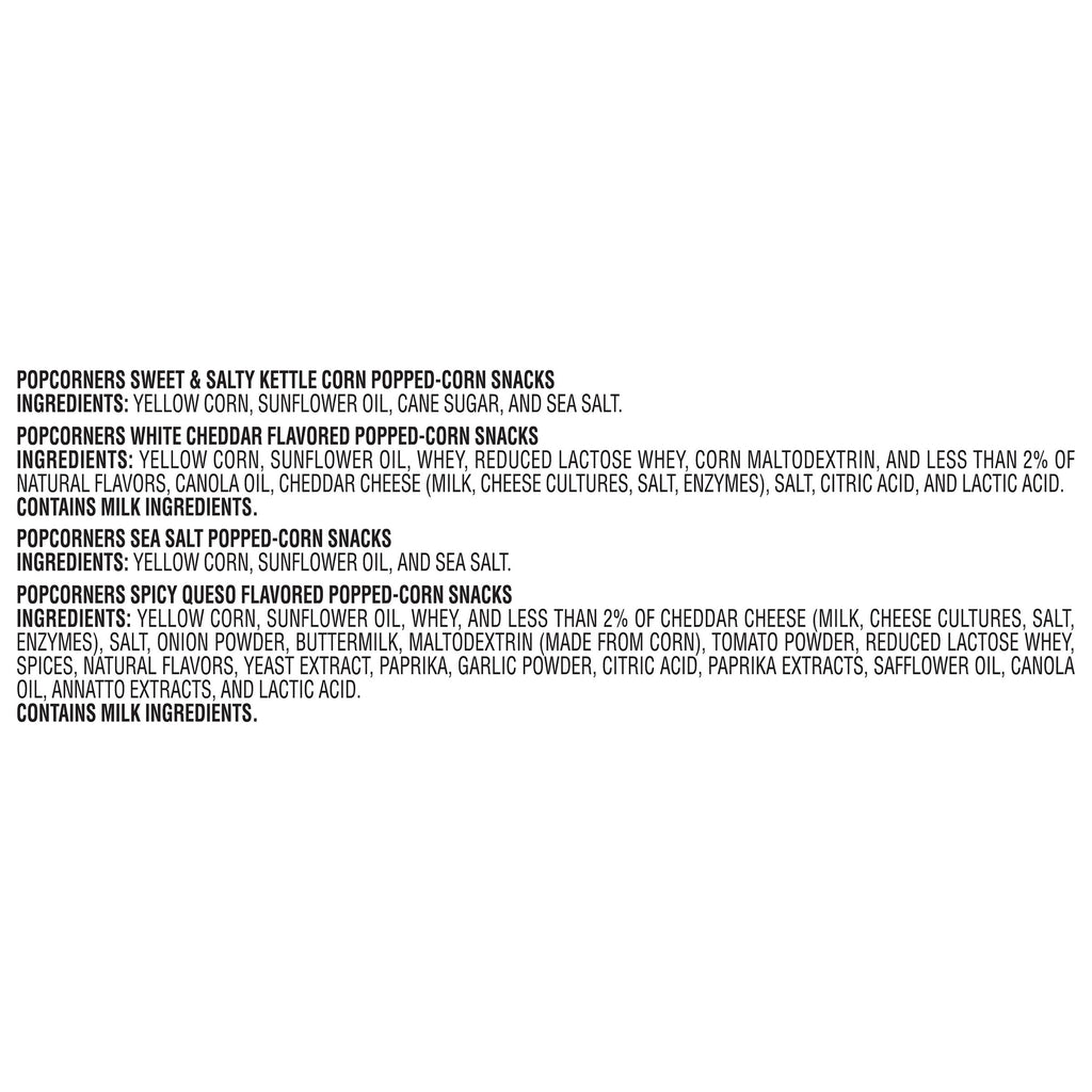 Popcorners Popped Corn Snacks Variety Pack, 1 Oz, 30-Count