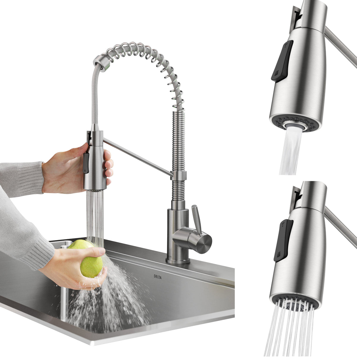 Elevate Your Kitchen with the Delta Pull-Down High Arc Faucet! ✨💧 #KitchenGoals #HomeImprovement