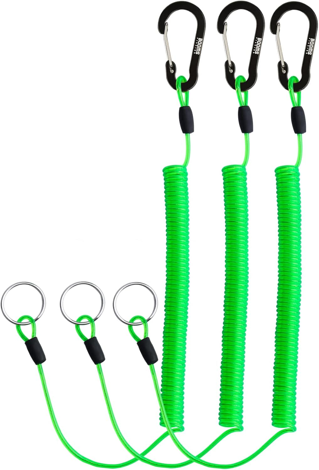 Booms Fishing T01 Coiled Lanyards for Fishing Rods and Fly Fishing Nets