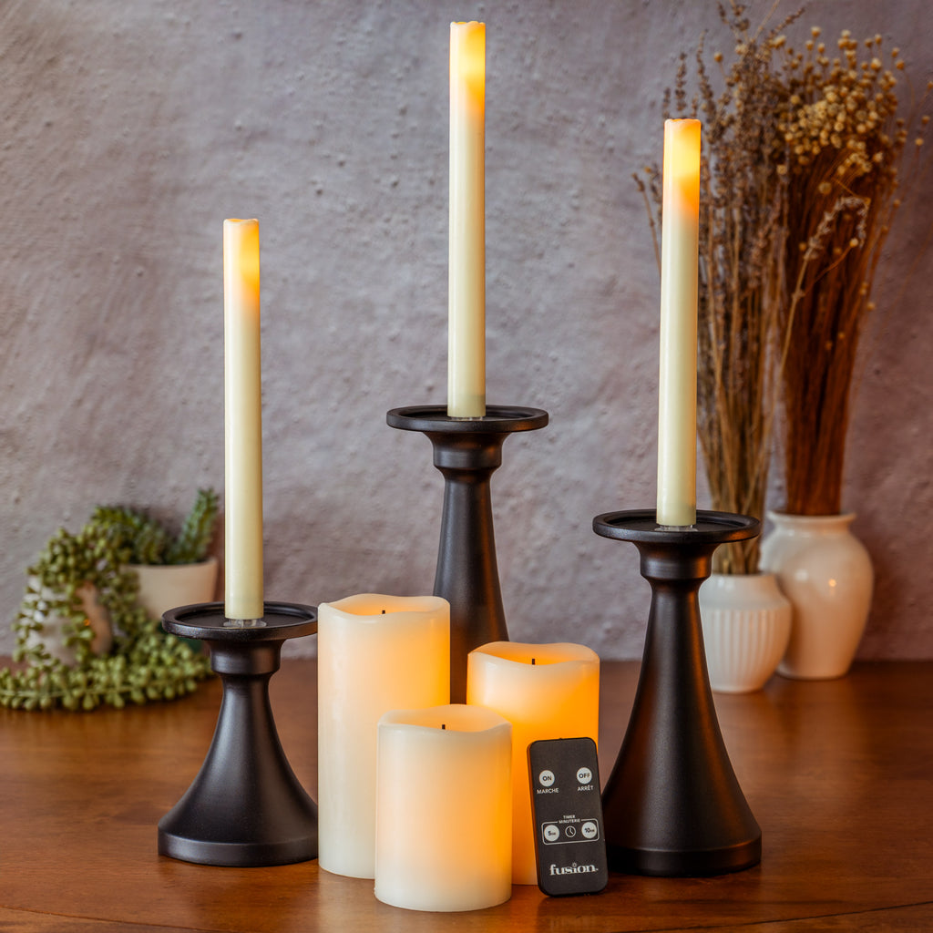 Elevate your space with our 9-Piece Fusion Tapers, Pillars, and Holders Set! ✨🕯️ #HomeDecor #CandleLovers