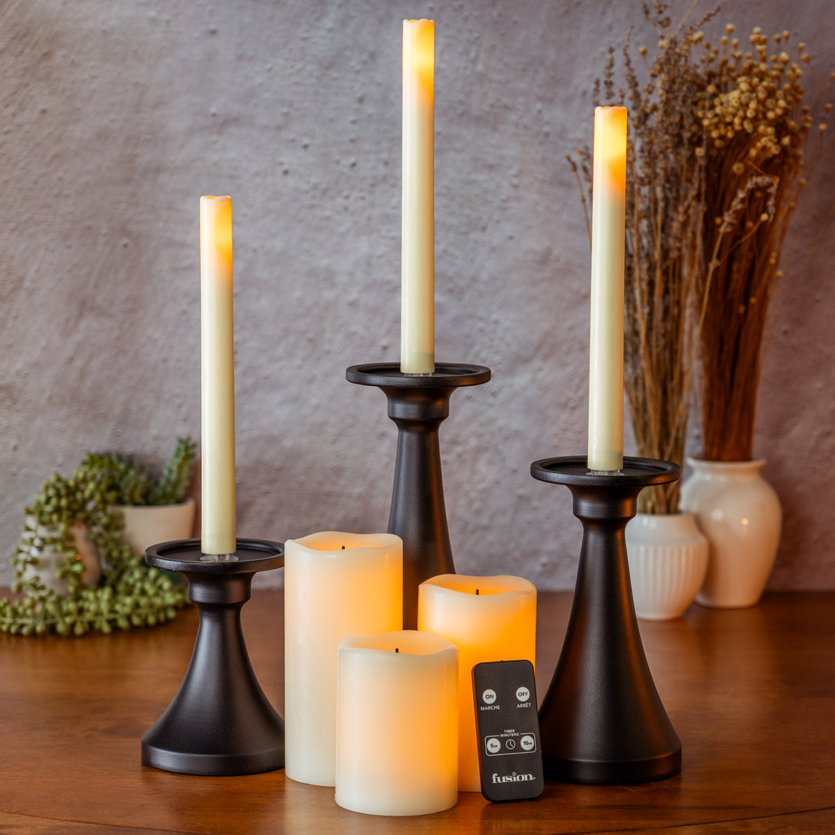 Elevate your space with our 9-Piece Fusion Tapers, Pillars, and Holders Set! ✨🕯️ #HomeDecor #CandleLovers