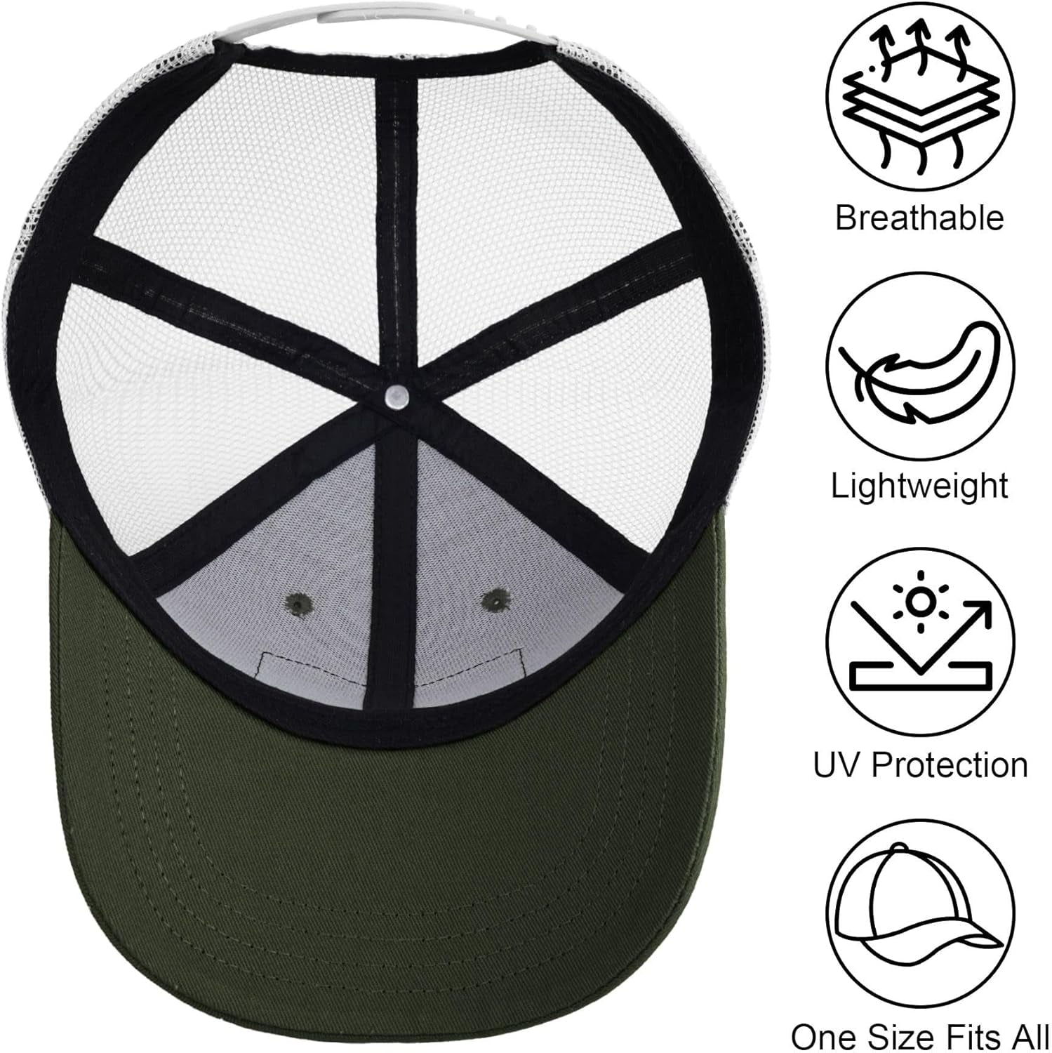 American Fish Flag Trucker Hats - Fishing Gifts for Men - Outdoor Snapback Fishing Hats Perfect for Camping and Daily Use