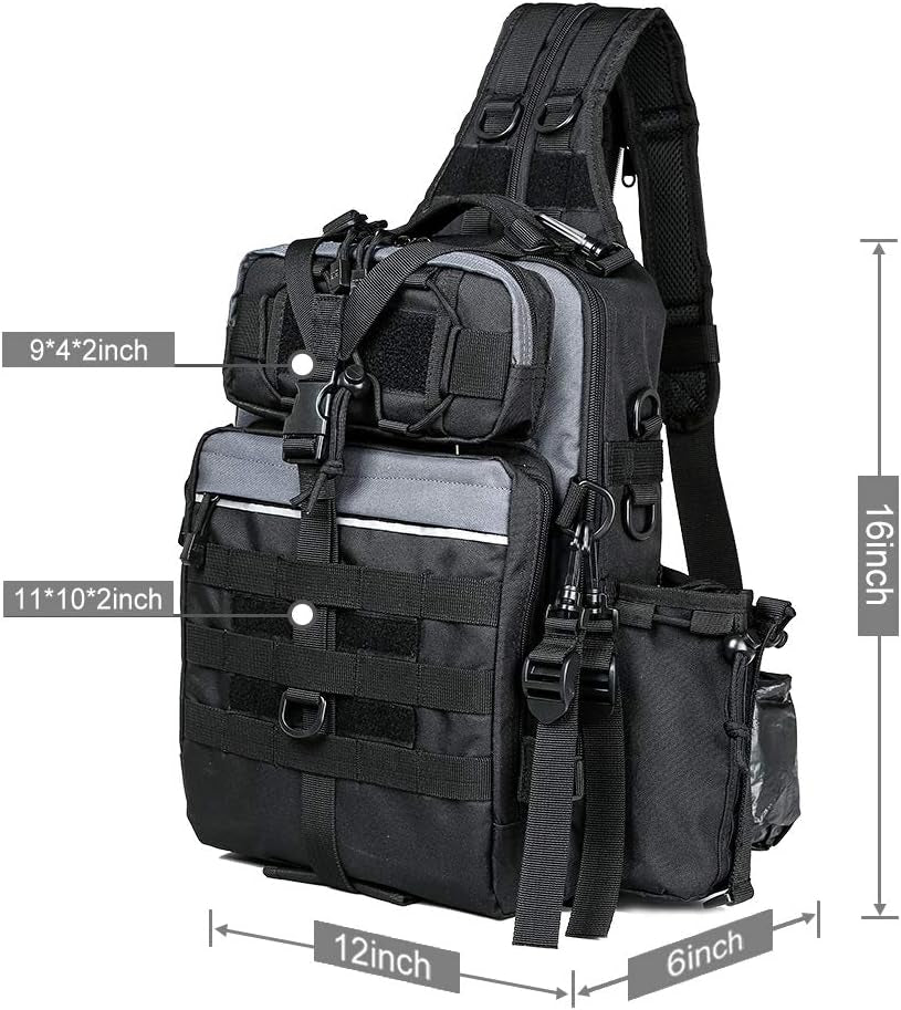 BLISSWILL Outdoor Tackle Bag - Large Water-Resistant Fishing Backpack
