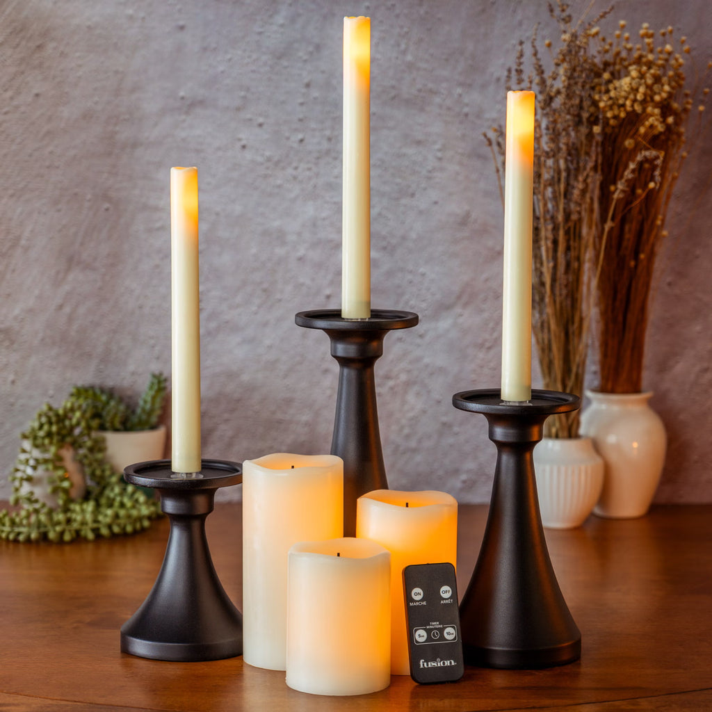 Elevate your space with our 9-Piece Fusion Tapers, Pillars, and Holders Set! ✨🕯️ #HomeDecor #CandleLovers