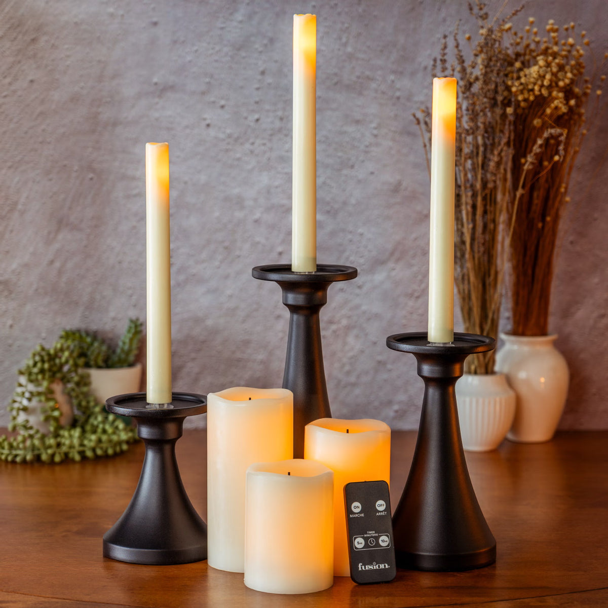Elevate your space with our 9-Piece Fusion Tapers, Pillars, and Holders Set! ✨🕯️ #HomeDecor #CandleLovers