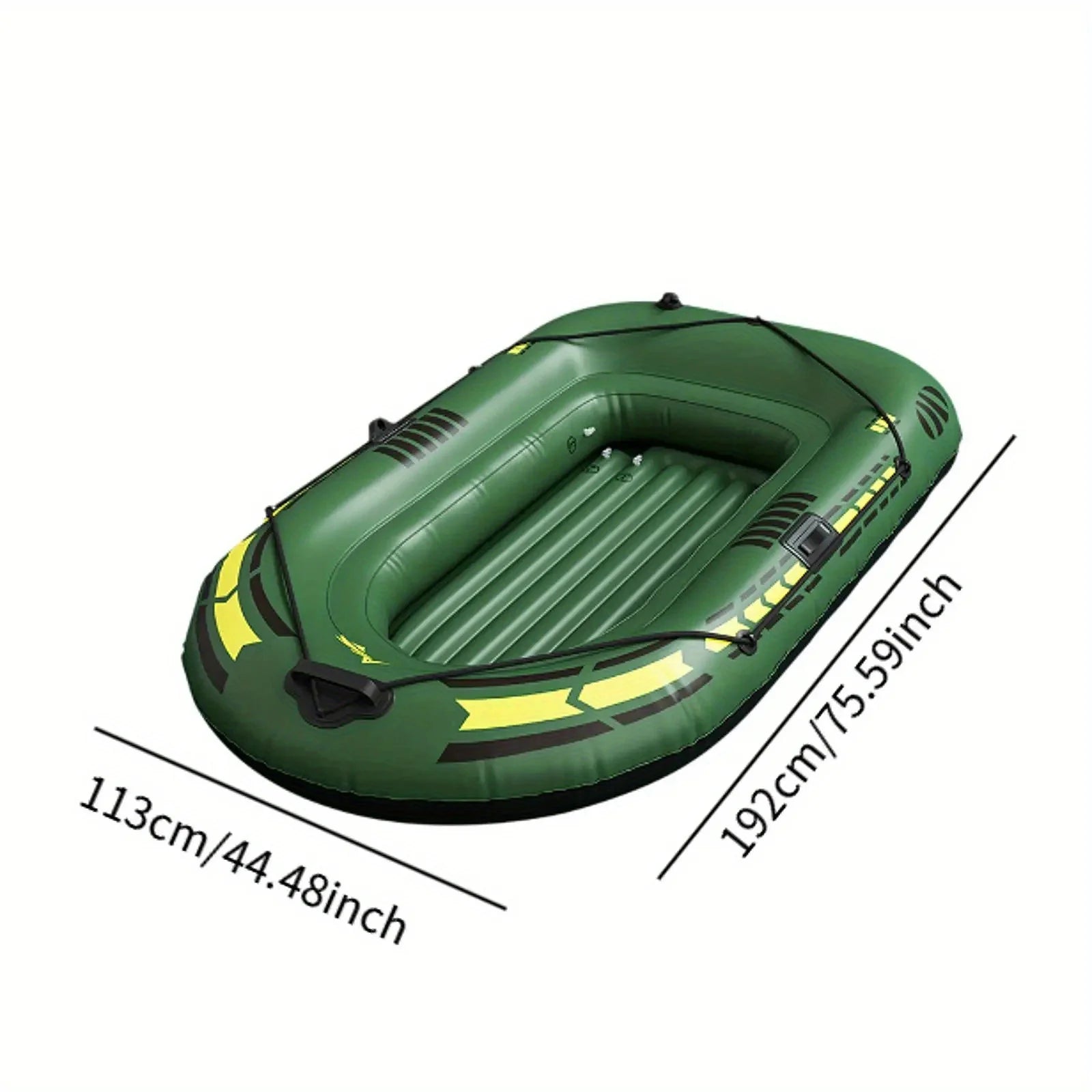 Portable Inflatable Boat Canoe Inflatable Fishing Kayak Rafting & Fishing Boats Raft with Oars Pump for Adult Outdoor Fishing, River and Lake Exploration, Sunbathing, Folding Kayak for Drifting, With