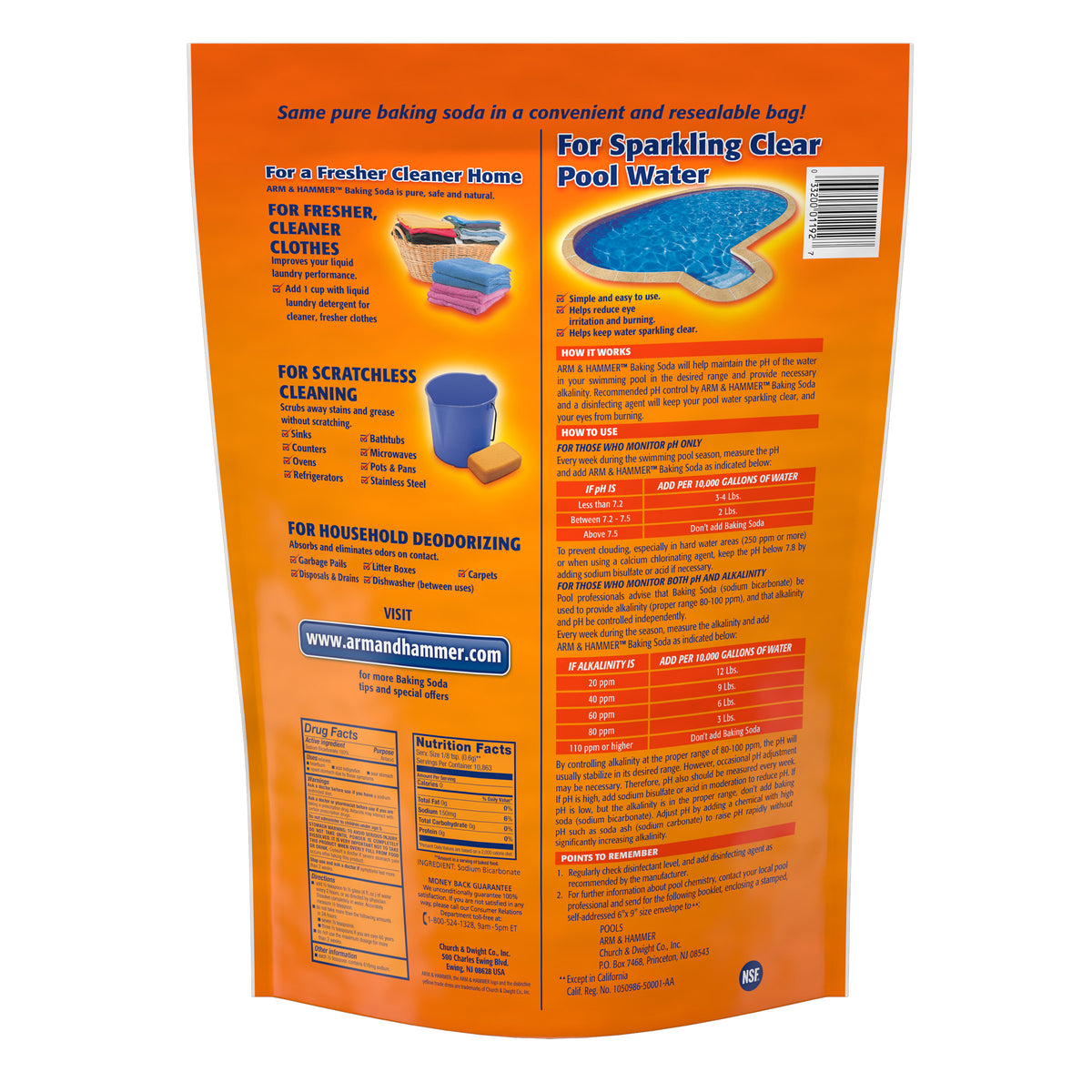 Arm & Hammer, Pure Baking Soda, 13.5 Lbs