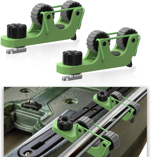 1006 2 PCS Adjustable Kayak Paddle Holder Track Mount Fits Various Shaft Diameters –Universal Rail Mount for Paddle, Fishing Rod, Net – Kayak Accessories for Fishing & Touring