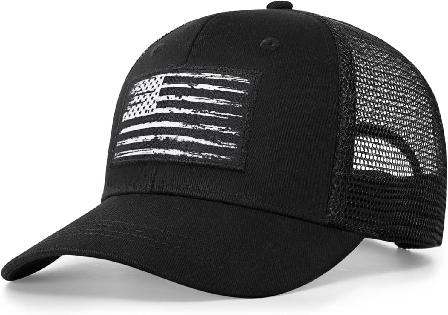American Fish Flag Trucker Hats - Fishing Gifts for Men - Outdoor Snapback Fishing Hats Perfect for Camping and Daily Use