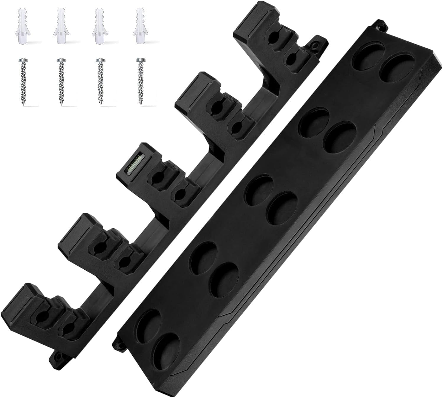 Booms Fishing Rod Holder for Garage: Wall Mount Fishing Pole Holders for Garage | Fishing Rod Rack Holds up to 10 Rods, Vertical/Horizontal/Ceiling Fishing Pole Racks, WV4 Black