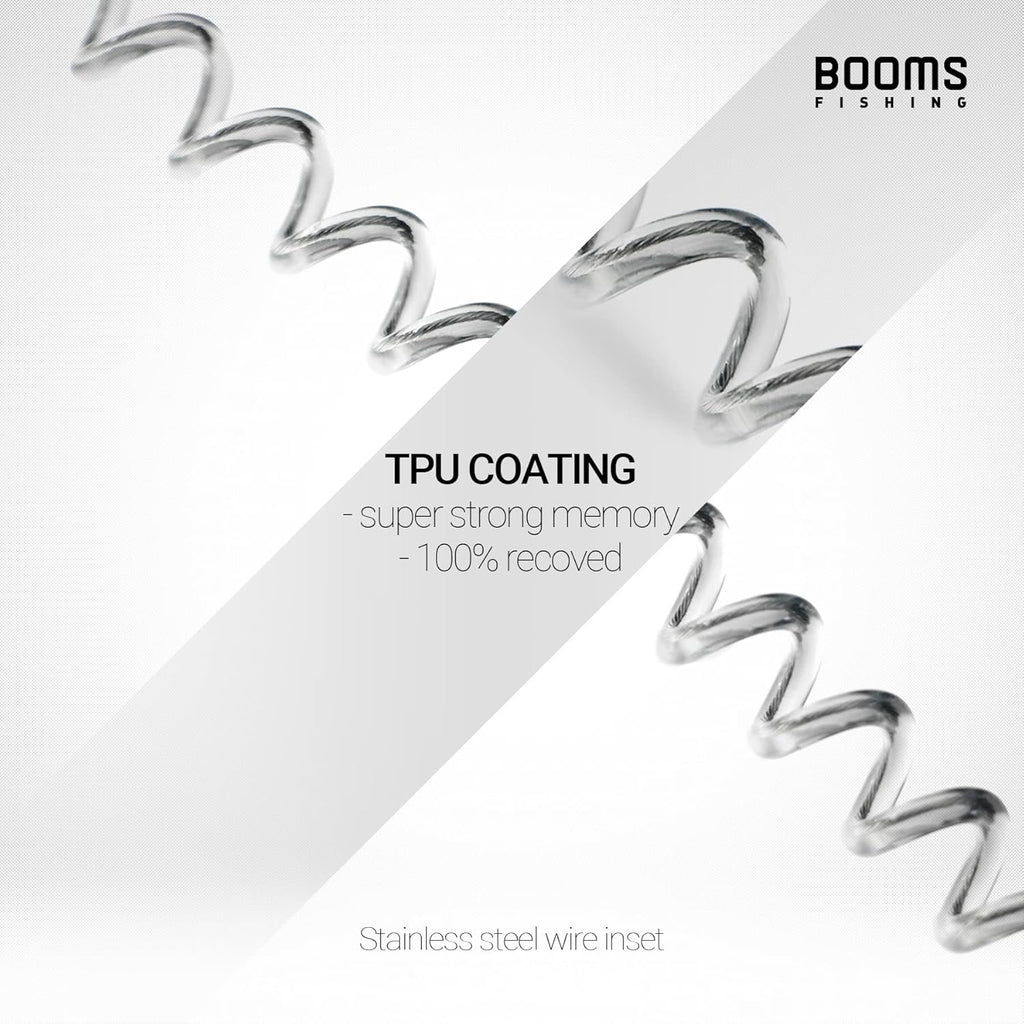 Booms Fishing T01 Coiled Lanyards for Fishing Rods and Fly Fishing Nets