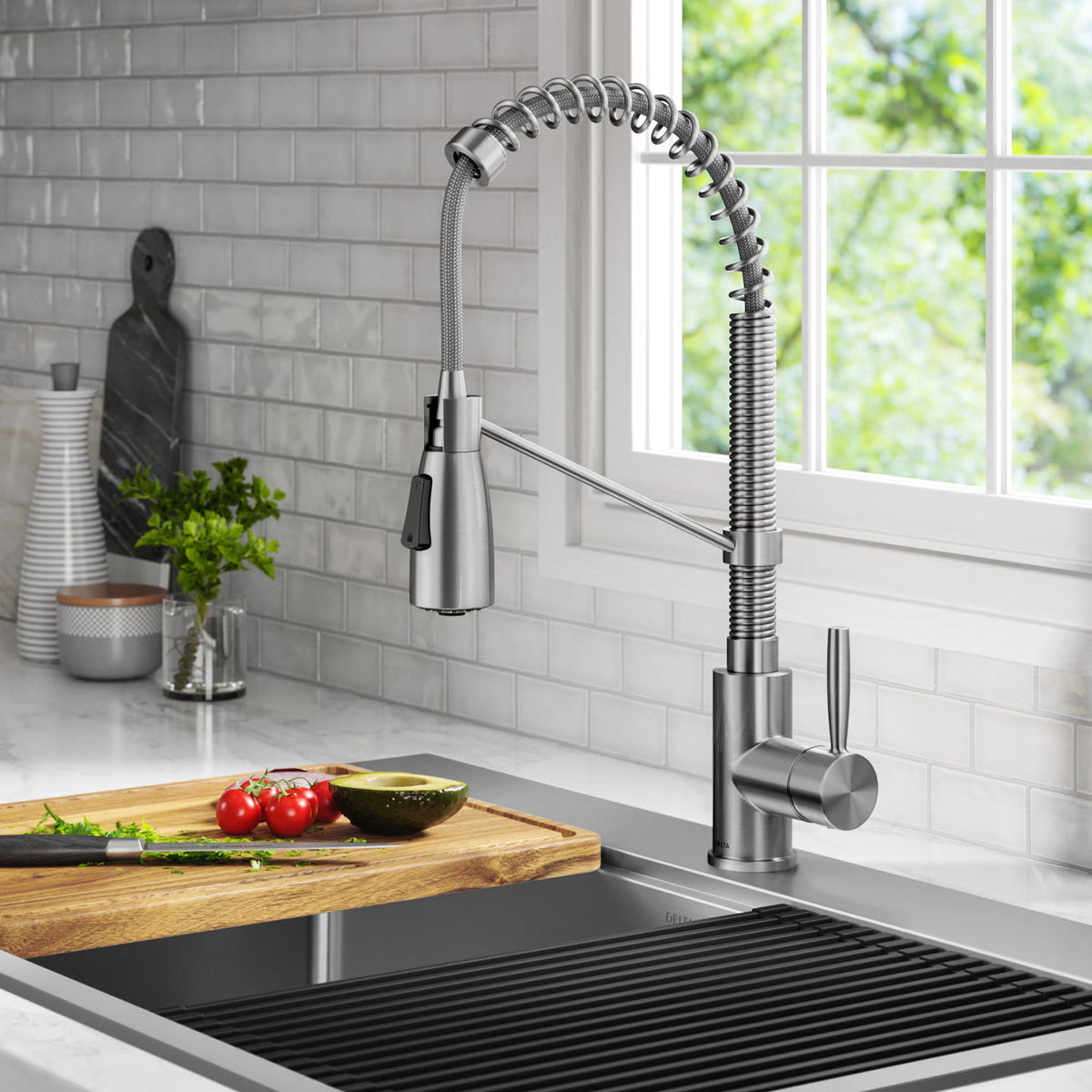 Elevate Your Kitchen with the Delta Pull-Down High Arc Faucet! ✨💧 #KitchenGoals #HomeImprovement