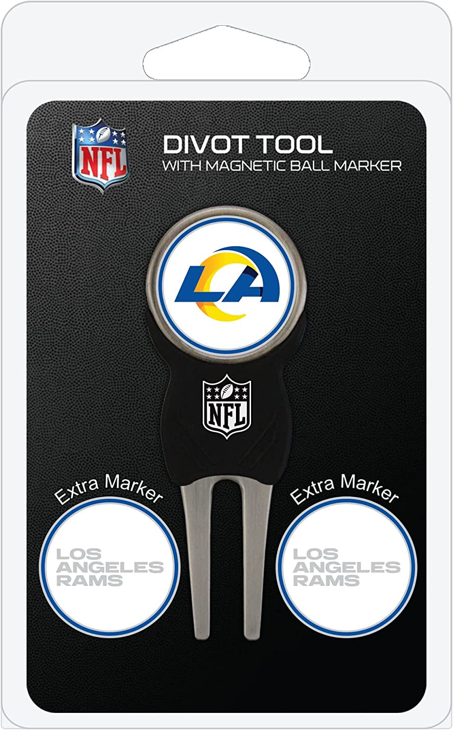 Team Golf NFL Divot Tool with 3 Golf Ball Markers Pack, Markers Are Removable Magnetic Double-Sided Enamel