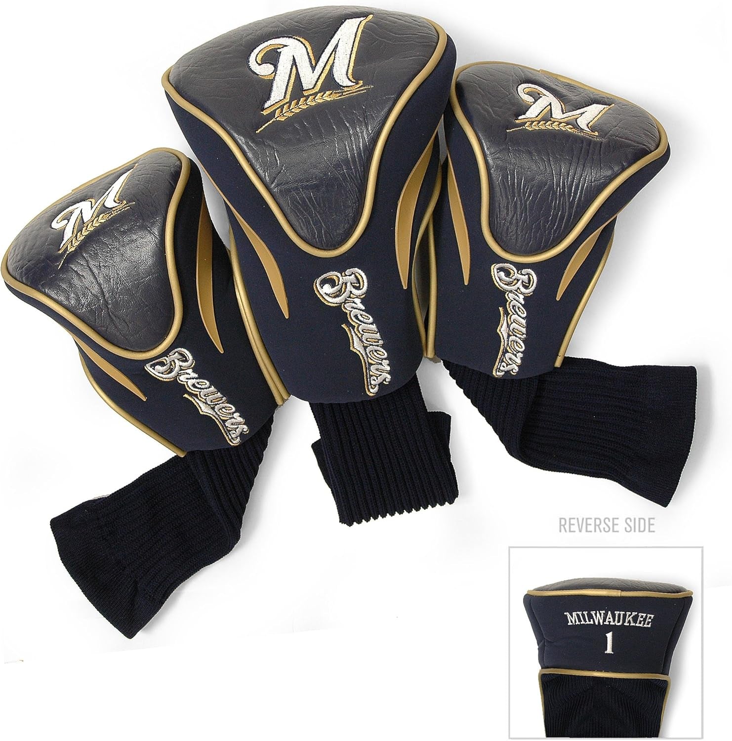 Team Golf MLB Adult-Unisex 3 Pack Contour Head Covers