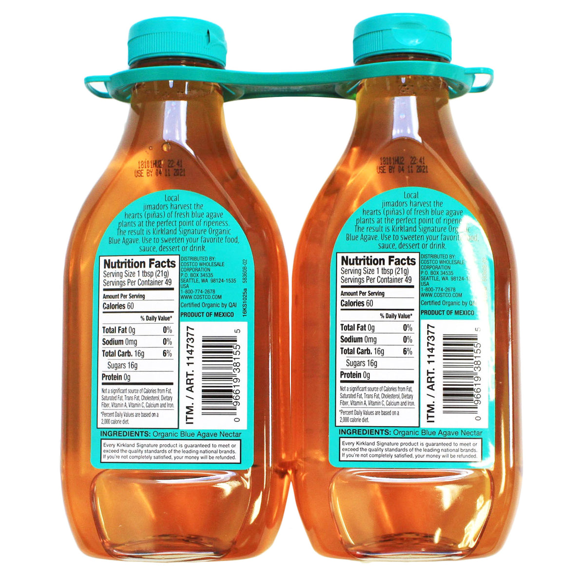 Kirkland Signature Organic Blue Agave, 36 Oz, 2-Count