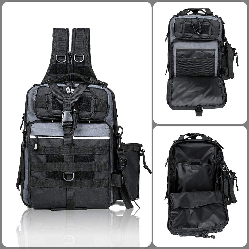 BLISSWILL Outdoor Tackle Bag - Large Water-Resistant Fishing Backpack