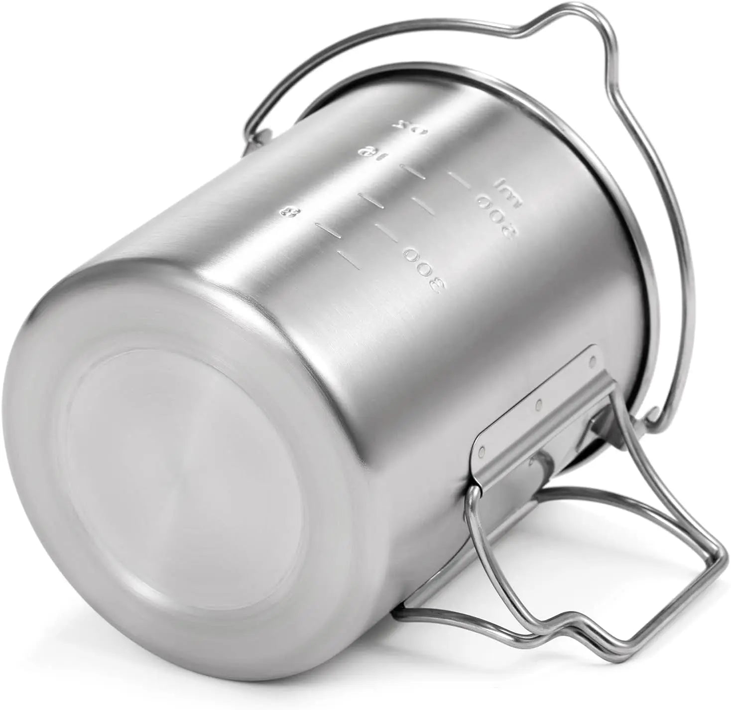 LIXADA Camping Cup Pot,750Ml Stainless Steel Water Cup Mug with Foldable Handles and Lid for Outdoor Camping Hiking Backpacking