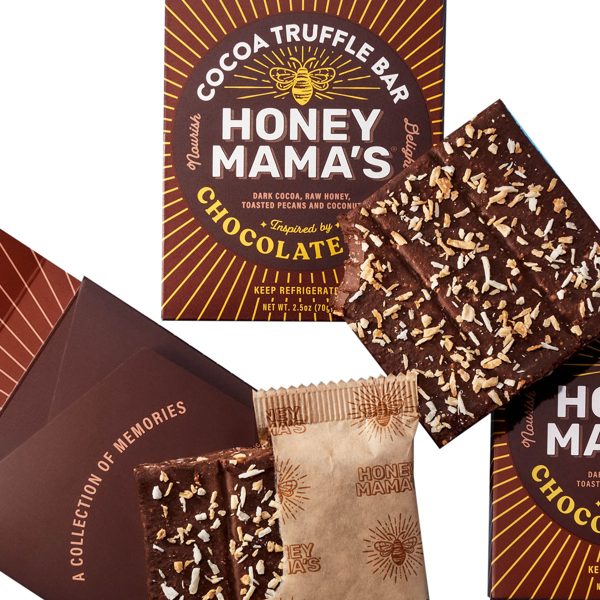 Honey Mama'S Cocoa Truffle Bars, 2.5 Oz, Chocolate Cake 12-Ct