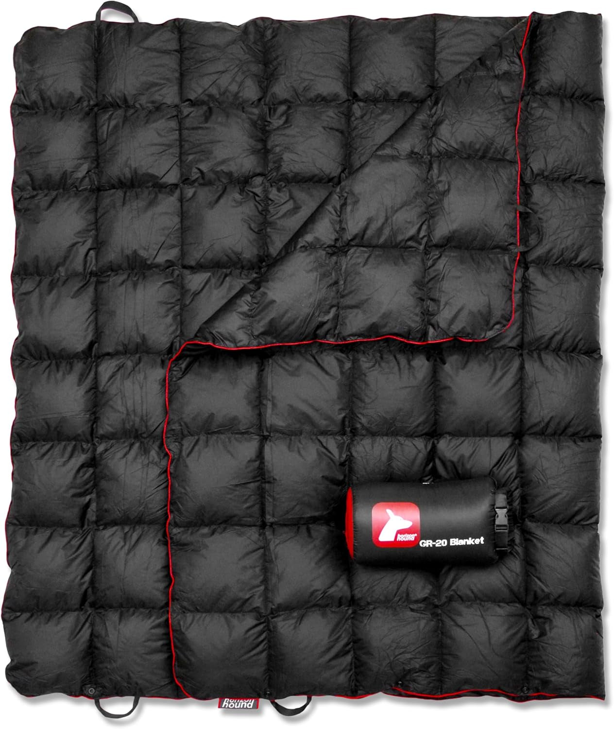 Horizon Hound down Camping Blanket - Outdoor Travel Quilt | Sustainable, Insulated, Lightweight & Warm Gear for Sleep, Camping, Stadium, Hiking & Festivals | Water Resistant, Packable & Compact