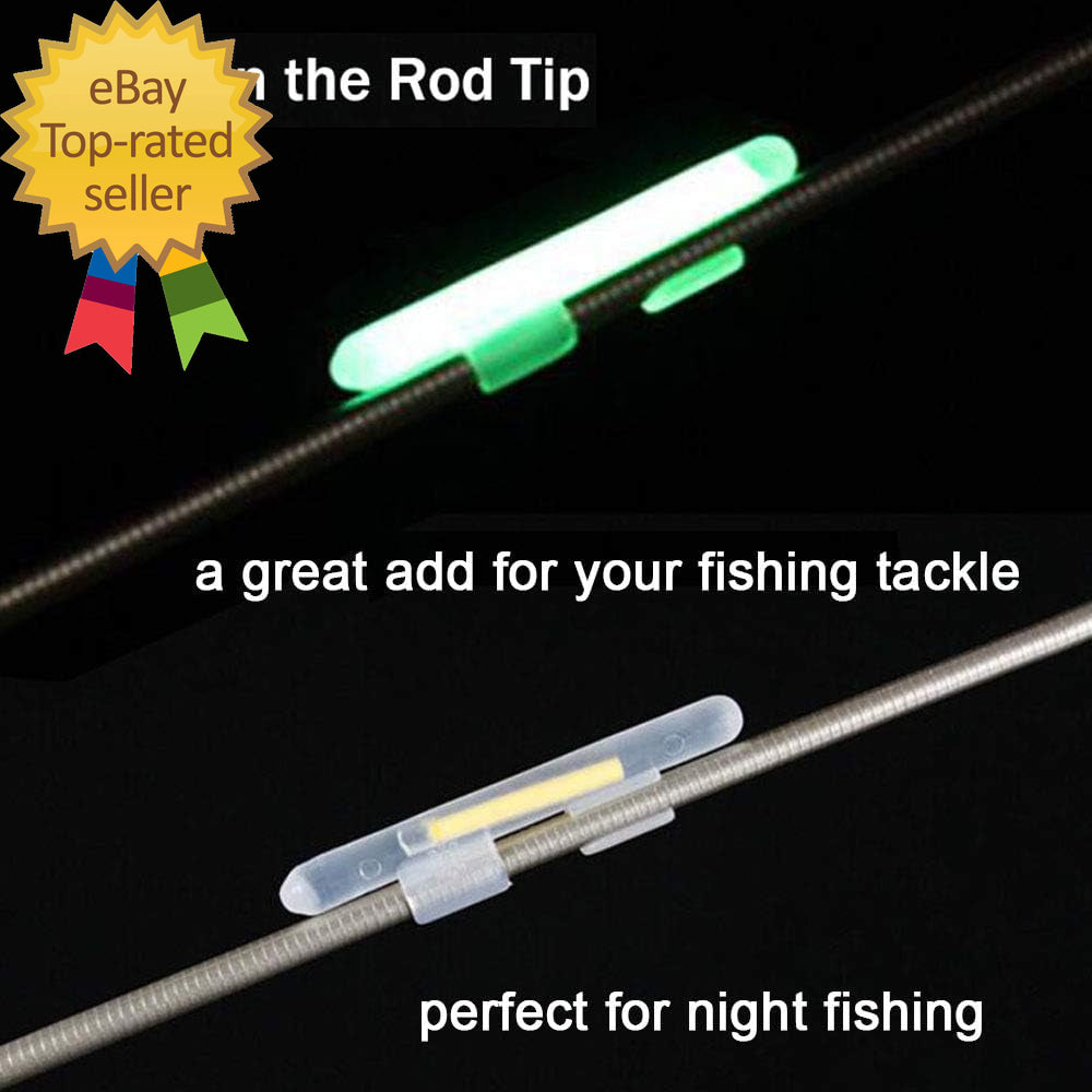 Clip-On Fishing Glow Sticks for Pole Fishing Rod Tip Light Fishing Pole Light St