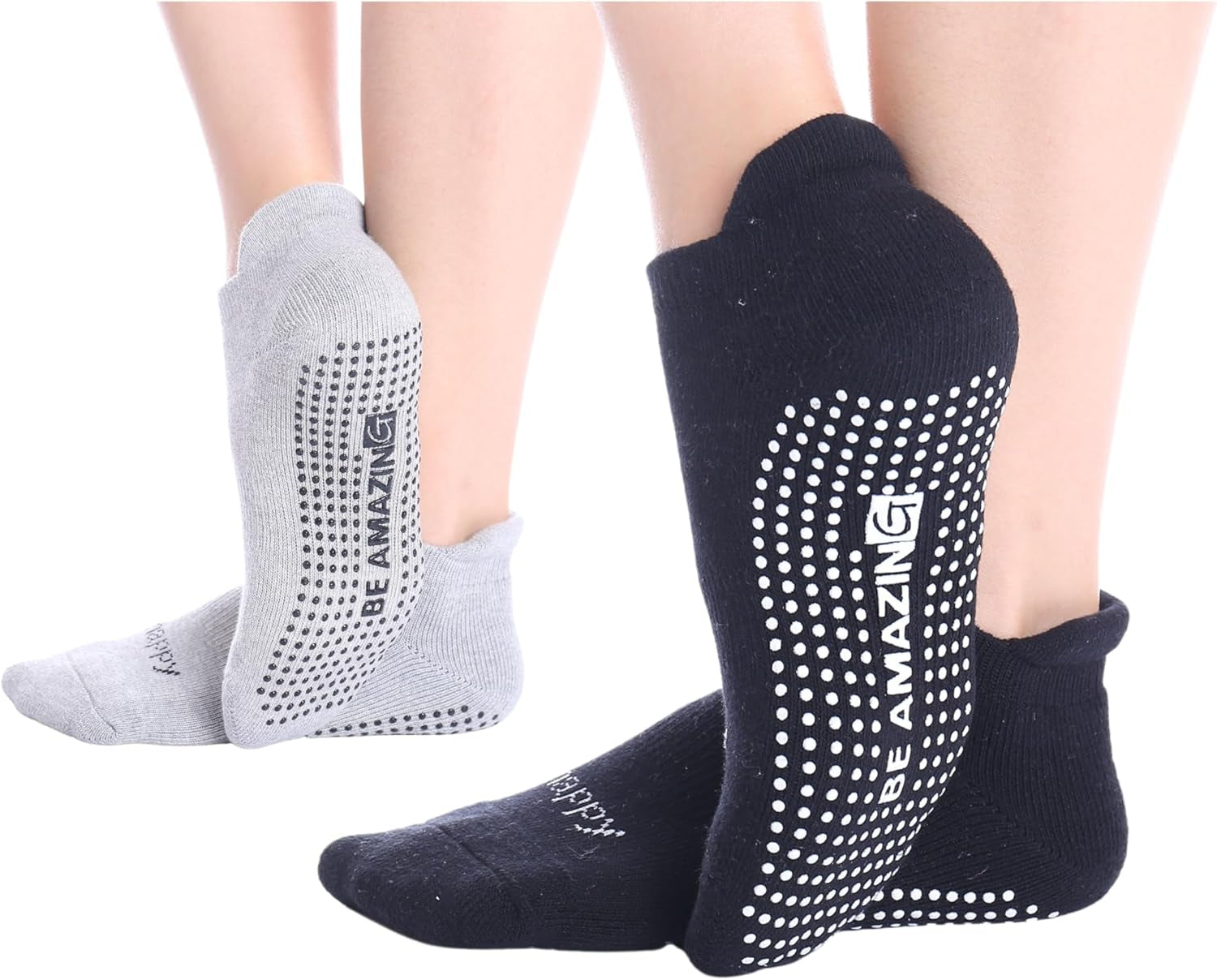 Non-Slip Socks Yoga Barre Pilates Hospital Maternity Sock W/Grips for Women Men