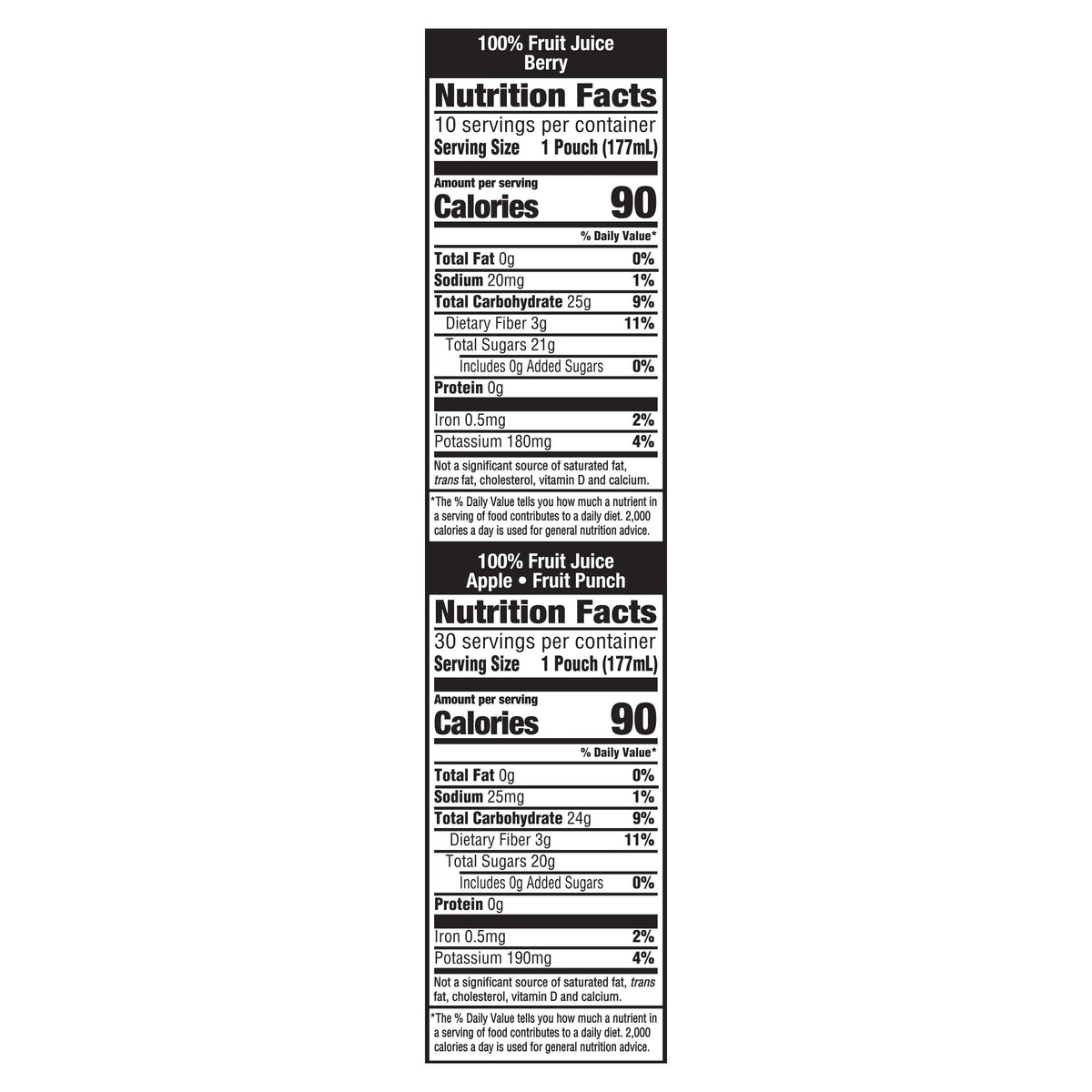 Capri Sun, 100% Juice, Variety Pack, 6 Fl Oz, 40-Count