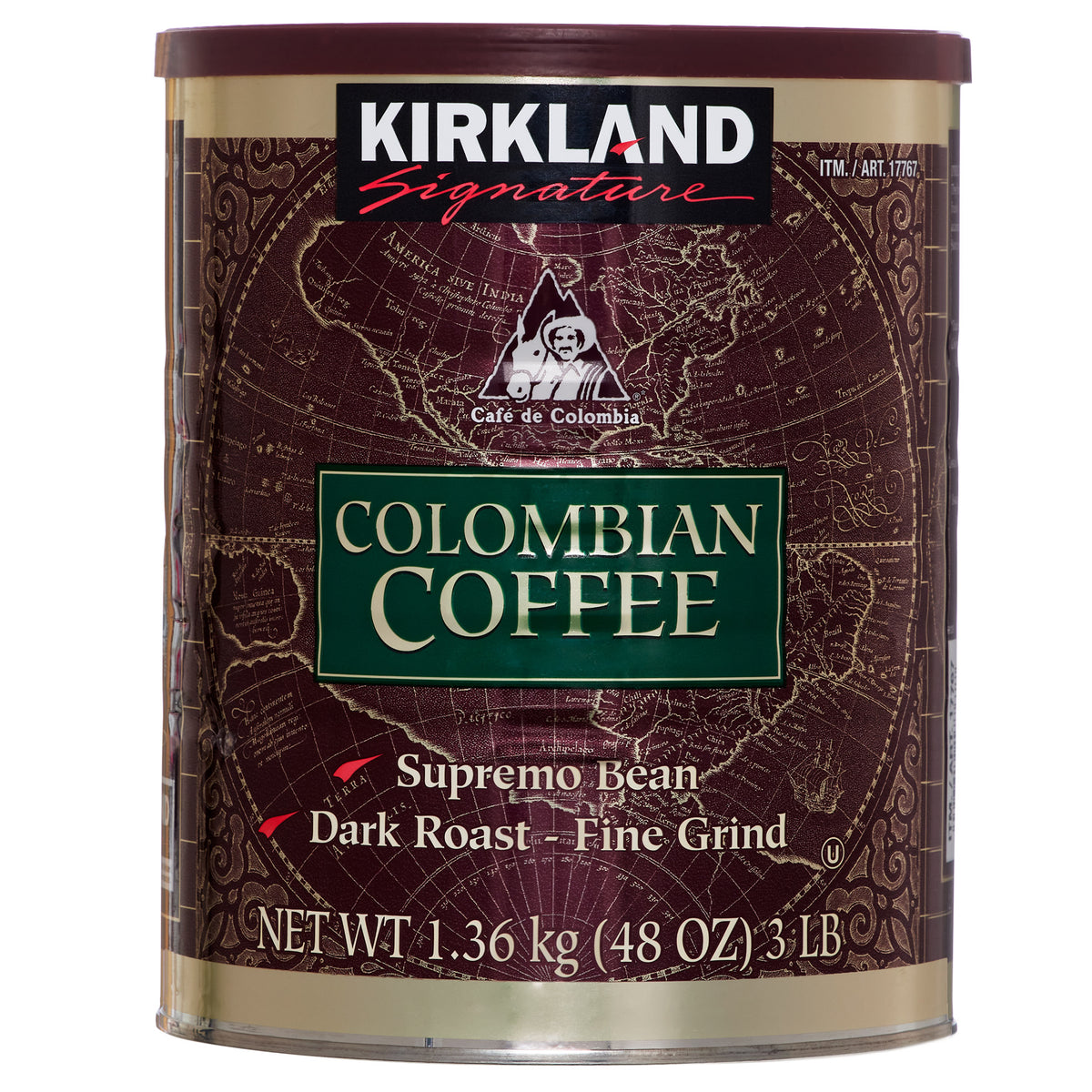 Kirkland Signature Colombian Coffee, Dark Roast, 3 Lbs