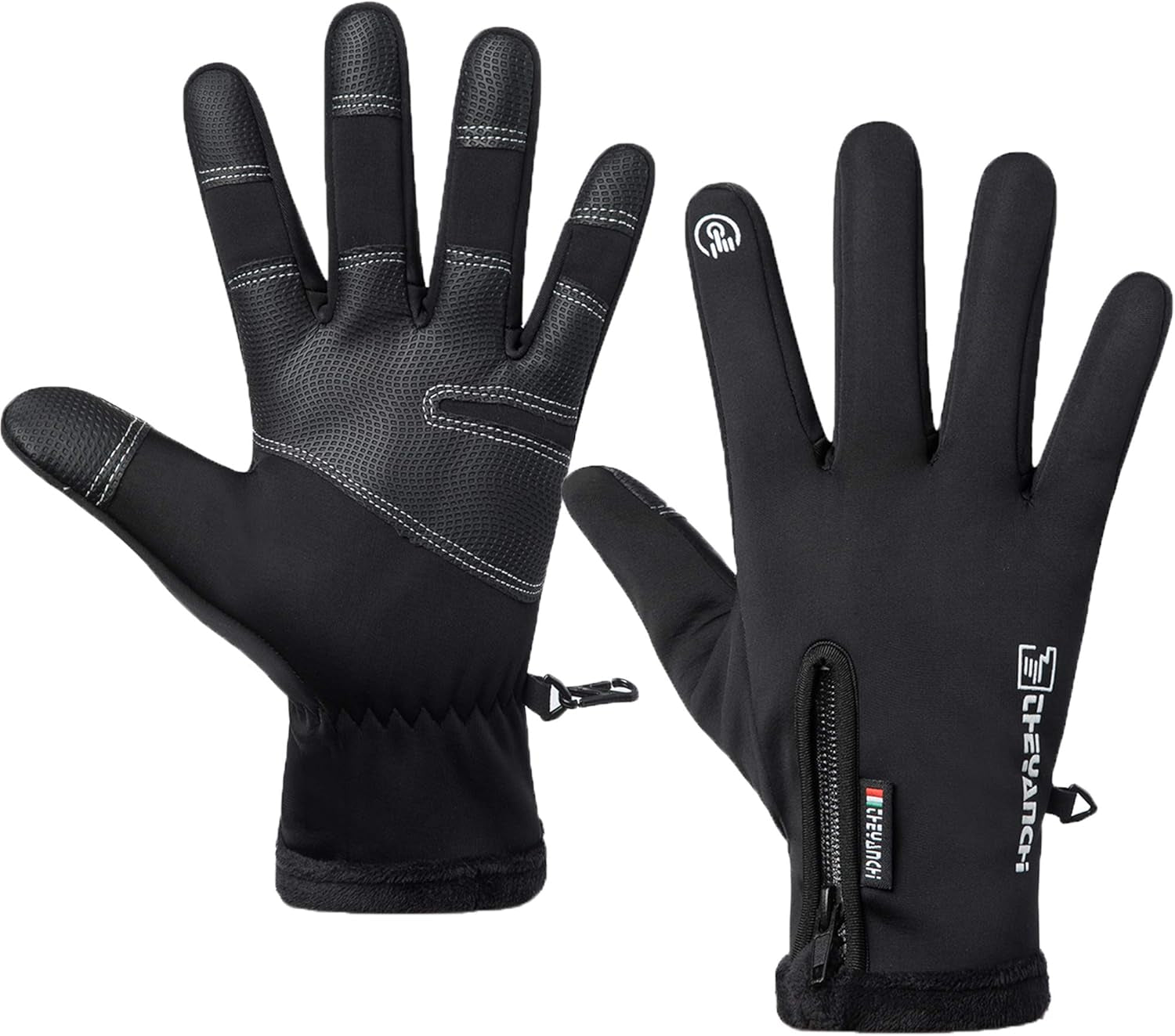 Winter Fishing Gloves for Men Women, Windproof, Water Repellent, Anti-Slip Workout Gloves, Touchscreen Cold Weather Driving Gloves for Motorcycle, Running, Cycling, Skiing, Hunting