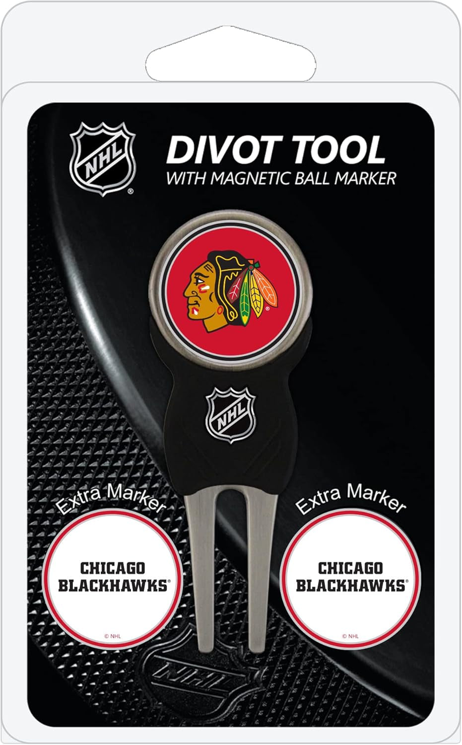 Team Golf NFL Divot Tool with 3 Golf Ball Markers Pack, Markers Are Removable Magnetic Double-Sided Enamel