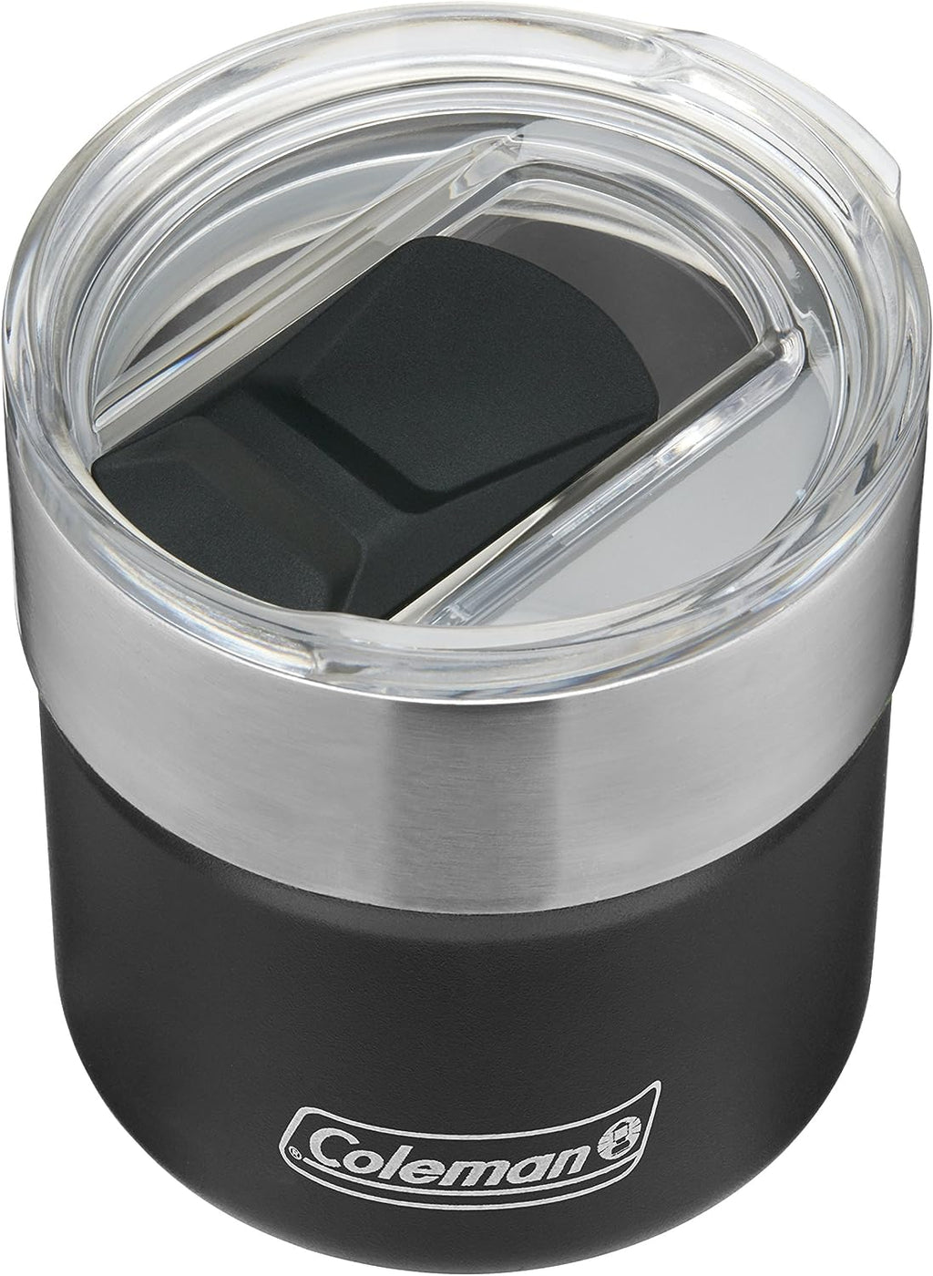 Coleman 13Oz Vacuum-Insulated Stainless Steel Rocks Glass, Outdoor Cocktail Tumbler with Slidable Spout Cover, Keeps Ice Cold up to 9 Hours