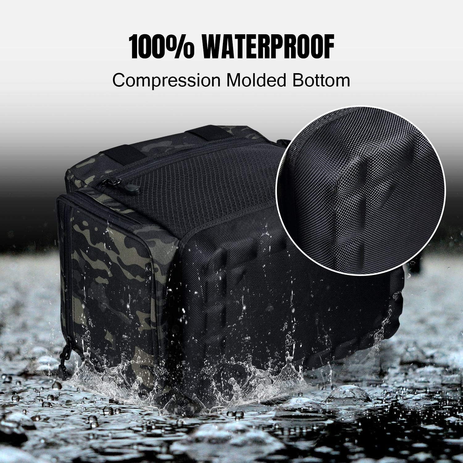 Rodeel Fishing Tackle Bags - Saltwater or Freshwater Fishing Bags with 4 Trays