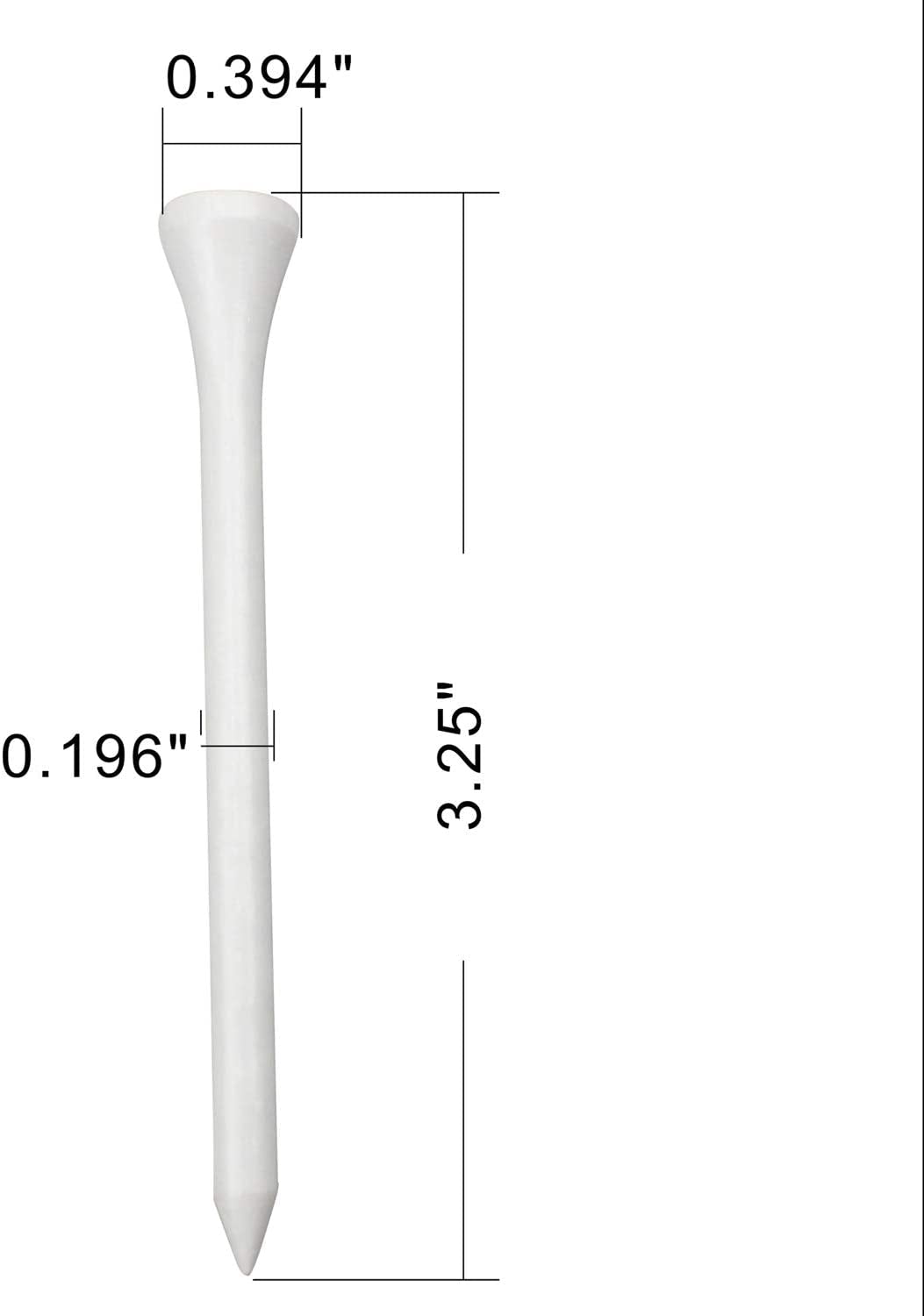 MYKUJA Bamboo Golf Tees Wood|Professional Multiple Colors Golf Tees 3-1/4,2-3/4,2-1/8 Inch Pack of 50/100|Golf Tee in Package
